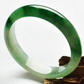 冰种阳绿略带黄翡缅甸翡翠A货手镯（56.6mm）