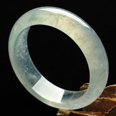冰玻种晴水缅甸翡翠A货手镯（55.7mm）
