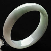 糯冰种绿晴水缅甸翡翠A货手镯（59.8mm）