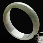 糯冰种晴水缅甸翡翠A货手镯（58.4mm）