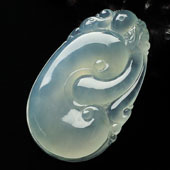 冰种晴水缅甸翡翠A货如意挂件