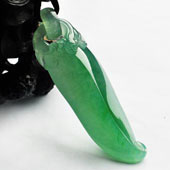 冰种翠色缅甸翡翠A货福瓜挂件