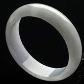 糯冰种淡紫罗兰缅甸翡翠A货手镯（60.3mm）