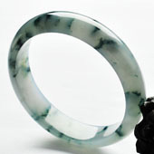 冰种飘花缅甸翡翠A货手镯（61.2mm）