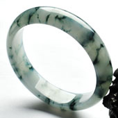 冰种飘花缅甸翡翠A货手镯（61mm）