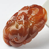 糯冰种褐红翡缅甸翡翠A货蝙蝠龙挂件