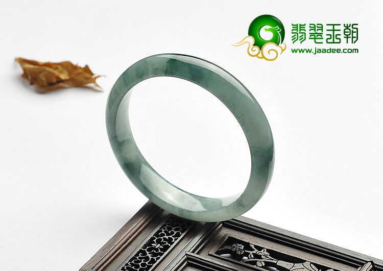 糯冰种晴水飘花缅甸翡翠A货手镯（56.1mm）