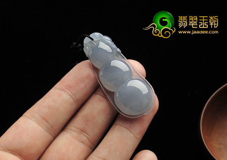 冰种紫罗兰缅甸翡翠A货四季豆挂件