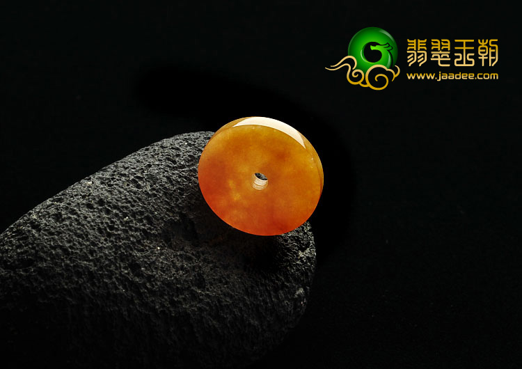 糯冰种黄翡缅甸翡翠A货平安扣挂件