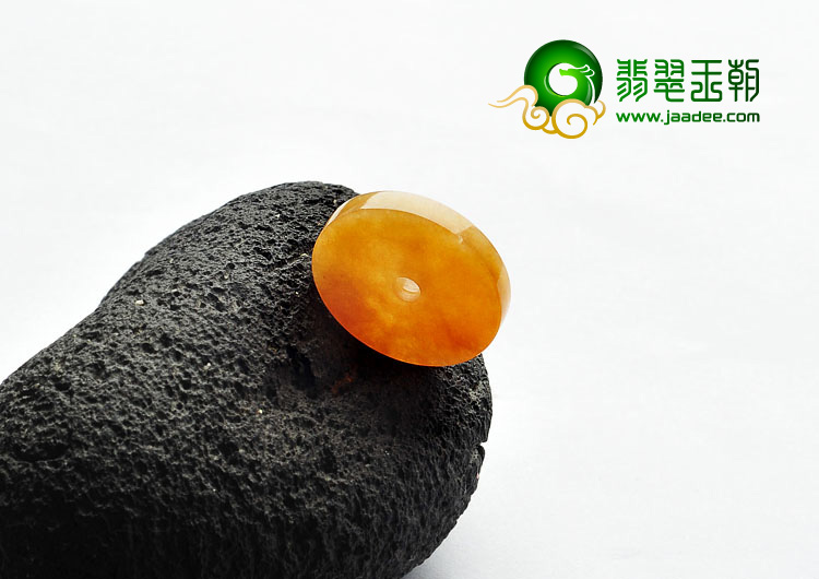糯冰种黄翡缅甸翡翠A货平安扣挂件