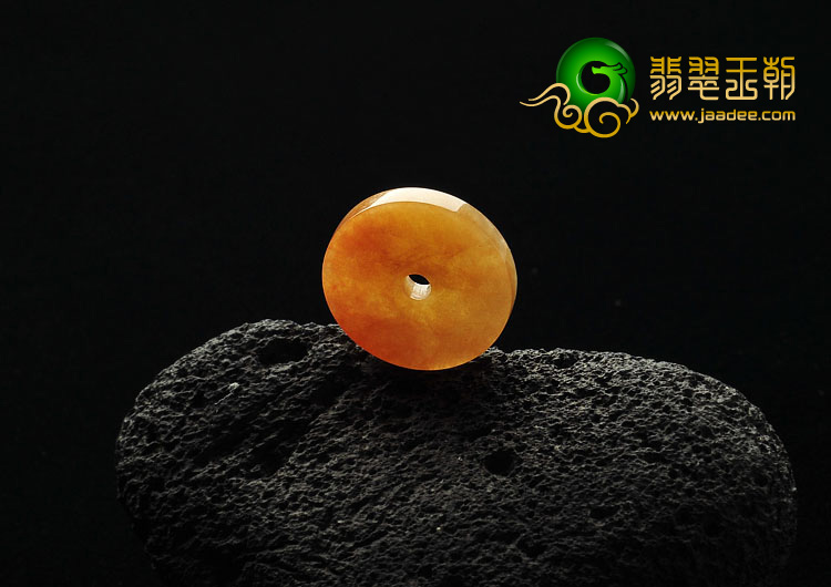 糯冰种黄翡缅甸翡翠A货平安扣挂件