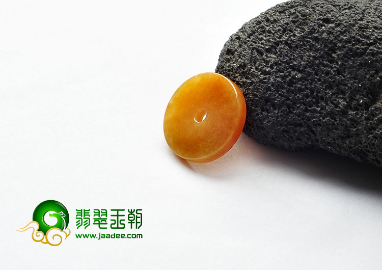 糯冰种黄翡缅甸翡翠A货平安扣挂件