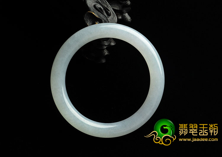 糯冰种晴水缅甸翡翠A货圆条手镯（56.9mm）