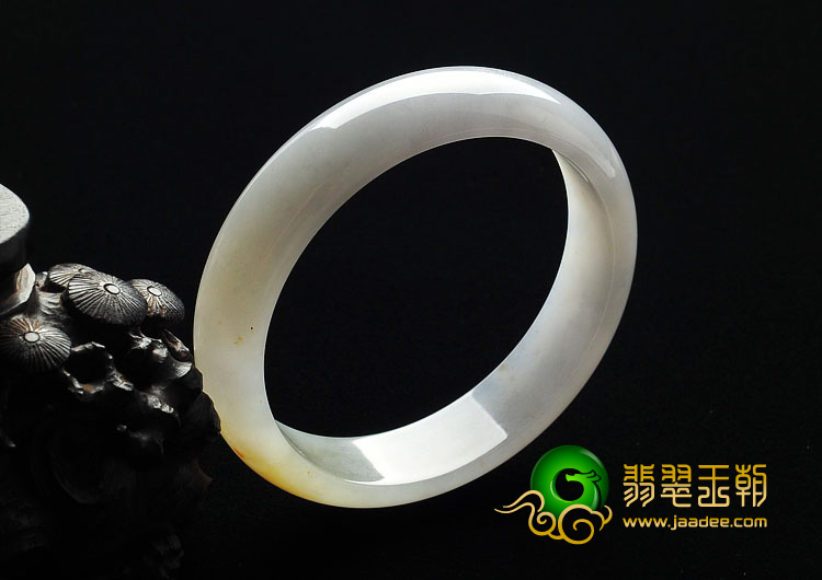 糯冰种紫罗兰黄翡缅甸翡翠A货手镯（57.6mm）
