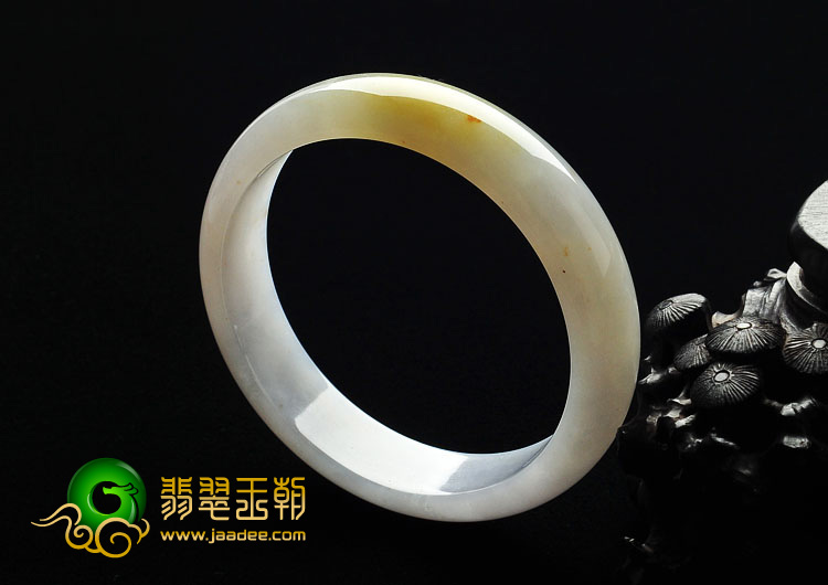 糯冰种紫罗兰黄翡缅甸翡翠A货手镯（57.6mm）