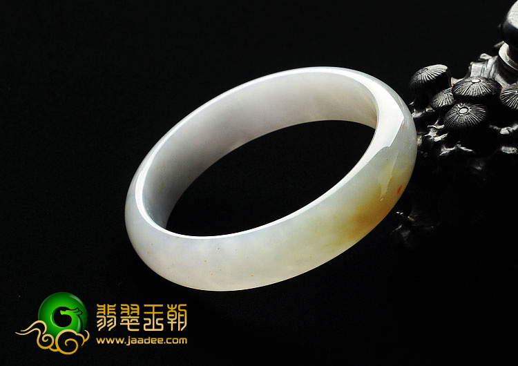 糯冰种紫罗兰黄翡缅甸翡翠A货手镯（57.6mm）