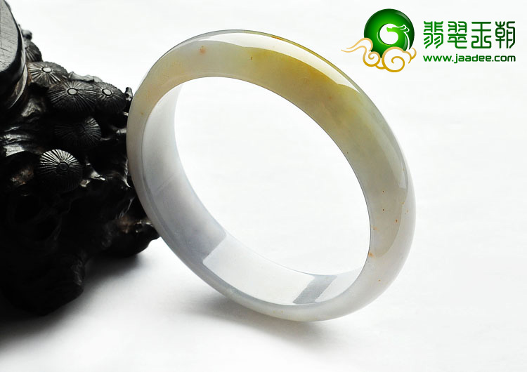 糯冰种紫罗兰黄翡缅甸翡翠A货手镯（57.6mm）