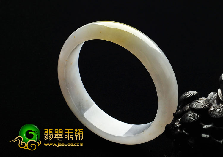 糯冰种紫罗兰黄翡缅甸翡翠A货手镯（57.6mm）