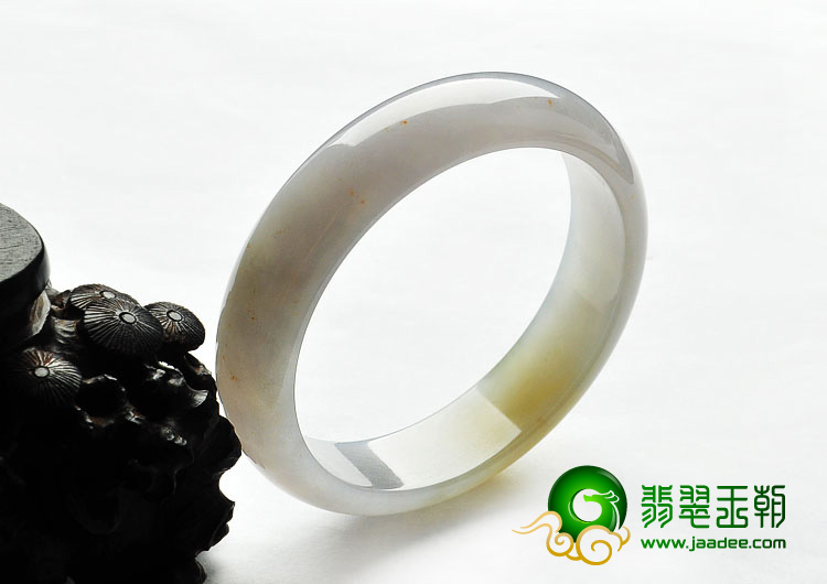 糯冰种紫罗兰黄翡缅甸翡翠A货手镯（57.6mm）