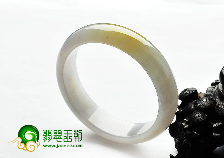 糯冰种紫罗兰黄翡缅甸翡翠A货手镯（57.6mm）
