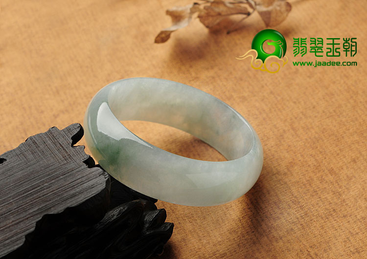 冰种飘花缅甸翡翠A货手镯（55.4mm）