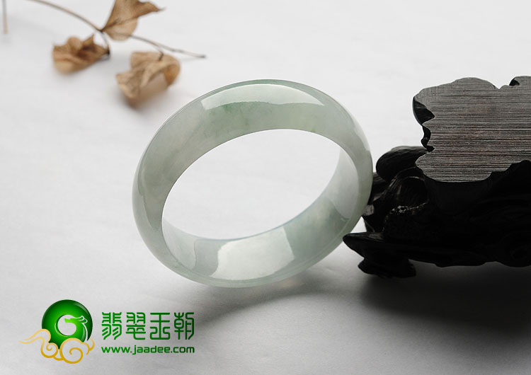 冰种飘花缅甸翡翠A货手镯（55.4mm）