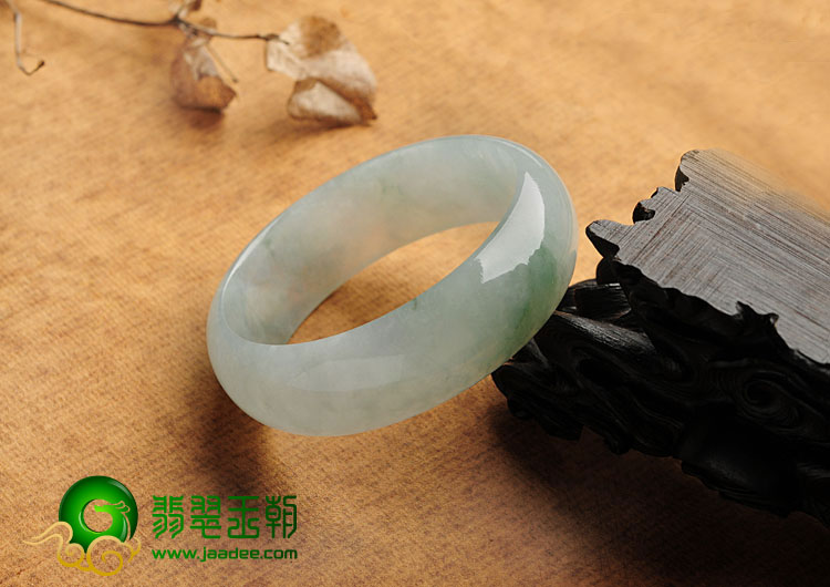 冰种飘花缅甸翡翠A货手镯（55.4mm）