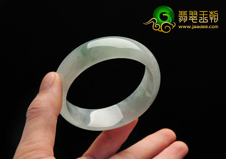 冰种飘花缅甸翡翠A货手镯（55.4mm）