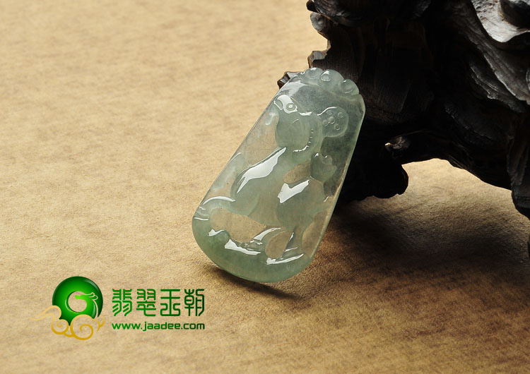 冰种晴水缅甸翡翠A货羊挂件