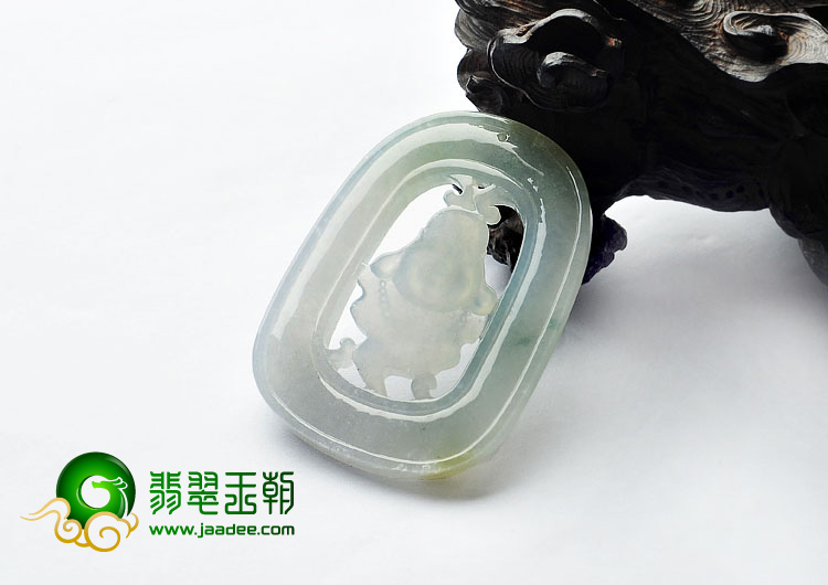 冰种晴水缅甸翡翠A货佛头挂件