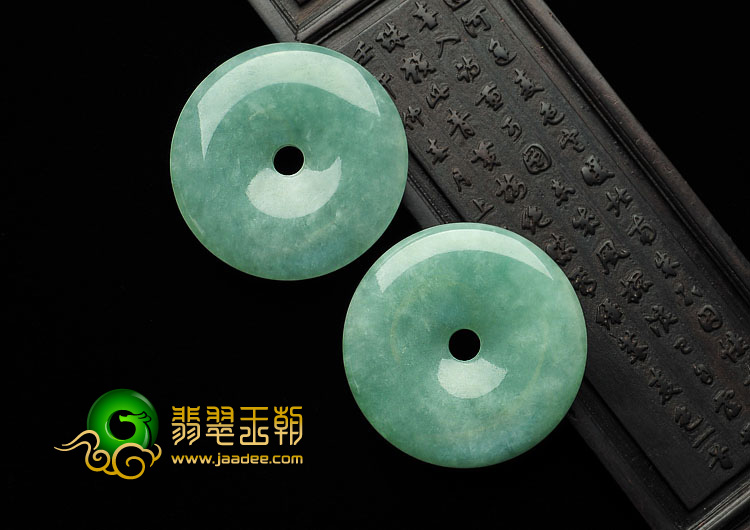 糯冰种豆色缅甸翡翠A货平安扣挂件（单价）