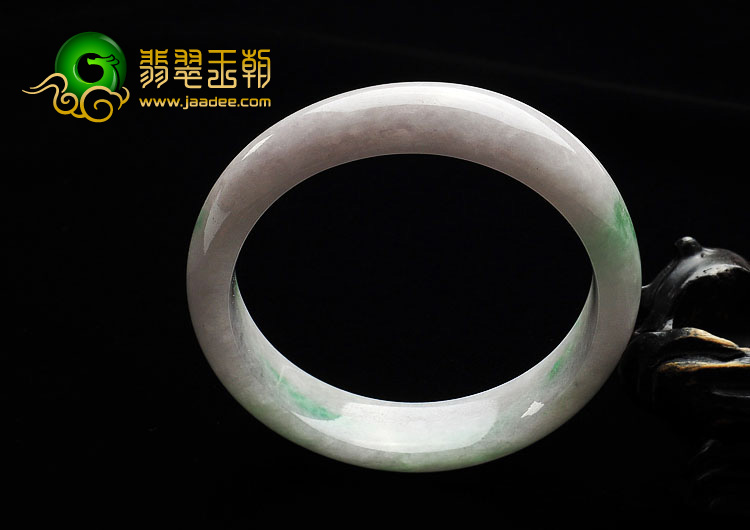 糯冰种飘翠缅甸翡翠A货手镯（57.8mm）