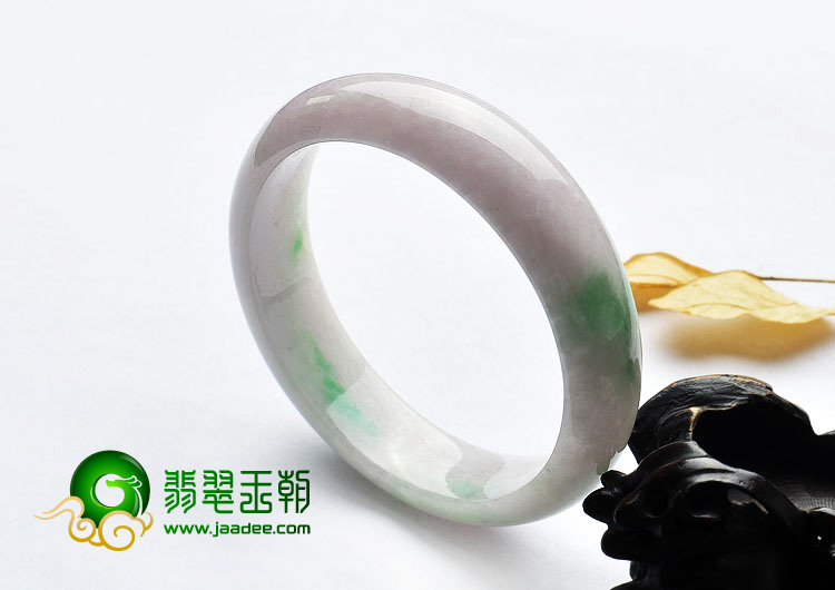 糯冰种飘翠缅甸翡翠A货手镯（57.8mm）