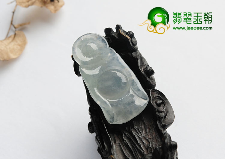 冰种晴水缅甸翡翠A货站佛挂件