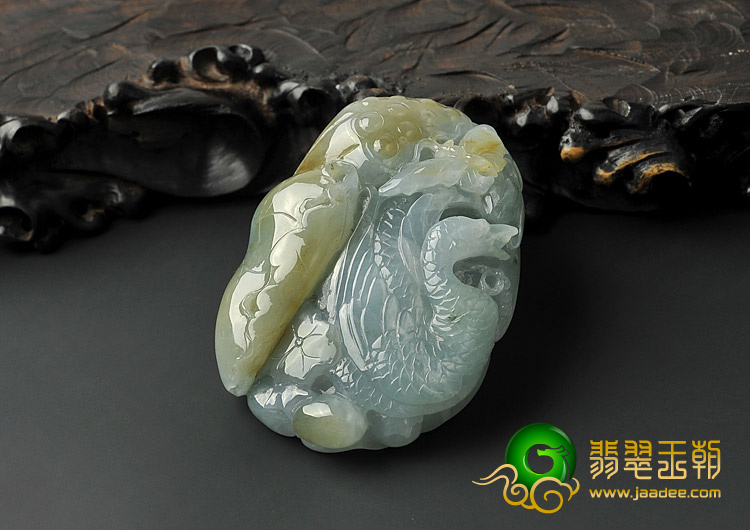 糯冰种褐黄翡晴水缅甸翡翠A货一路连科挂件