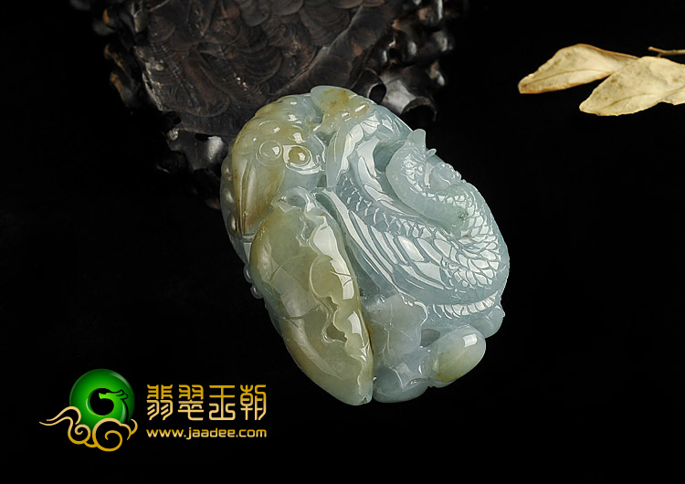 糯冰种褐黄翡晴水缅甸翡翠A货一路连科挂件