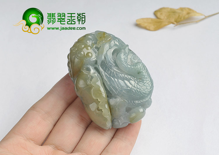 糯冰种褐黄翡晴水缅甸翡翠A货一路连科挂件