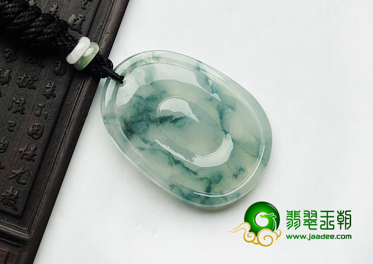 冰种飘花缅甸翡翠A货凤凰挂件