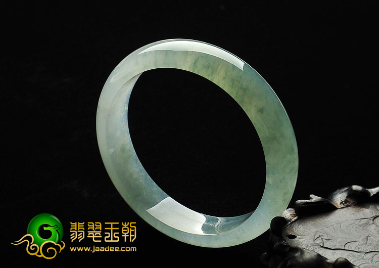 冰种飘花缅甸翡翠A货手镯（58.6mm）
