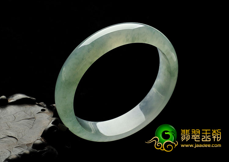 冰种飘花缅甸翡翠A货手镯（58.6mm）