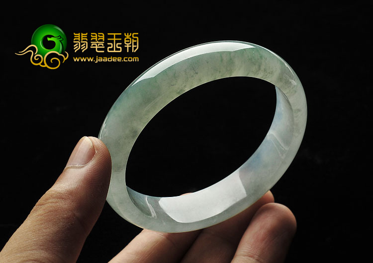 冰种飘花缅甸翡翠A货手镯（58.6mm）