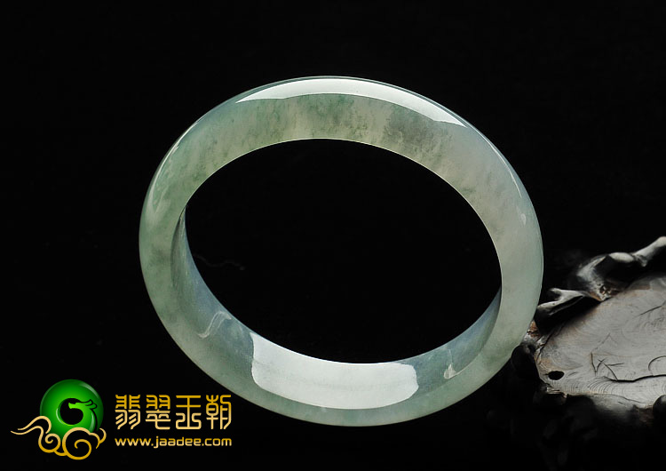 冰种飘花缅甸翡翠A货手镯（58.6mm）