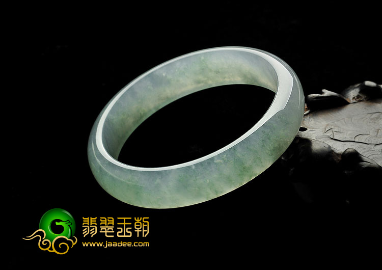 冰种飘花缅甸翡翠A货手镯（58.6mm）