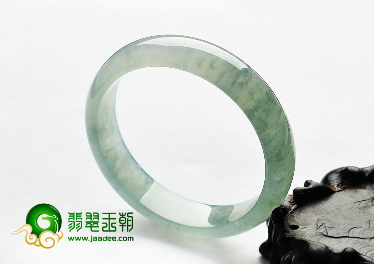 冰种飘花缅甸翡翠A货手镯（58.6mm）