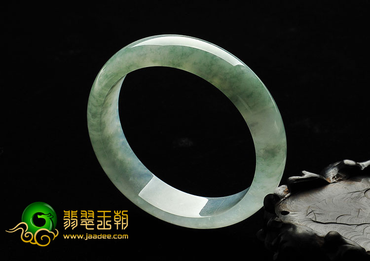 冰种飘花缅甸翡翠A货手镯（56.6mm）