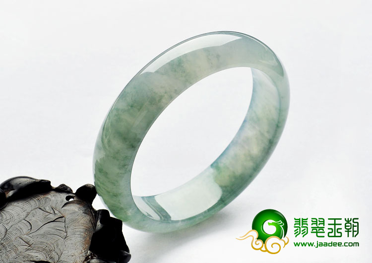 冰种飘花缅甸翡翠A货手镯（56.6mm）