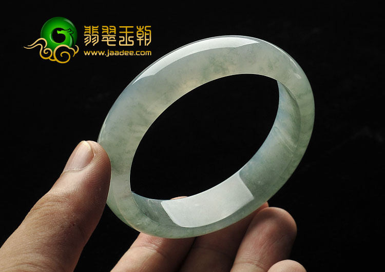 冰种飘花缅甸翡翠A货手镯（56.6mm）