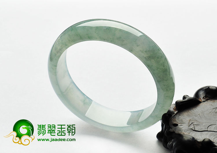 冰种飘花缅甸翡翠A货手镯（56.6mm）