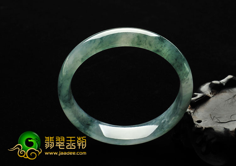 冰种飘花缅甸翡翠A货手镯（56.2mm）