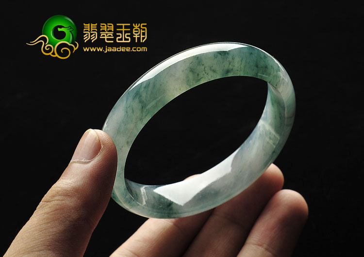 冰种飘花缅甸翡翠A货手镯（56.2mm）